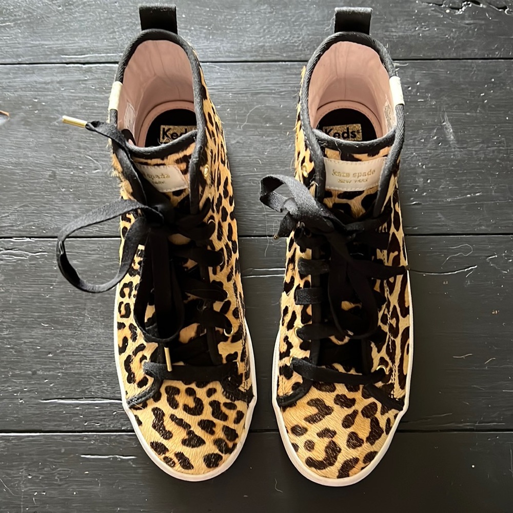 Kate Spade Leopard fur print Keds